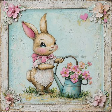 Easter Sign, Bunny Hearts,, DCO-12643, Sign For Wreath, 10x10